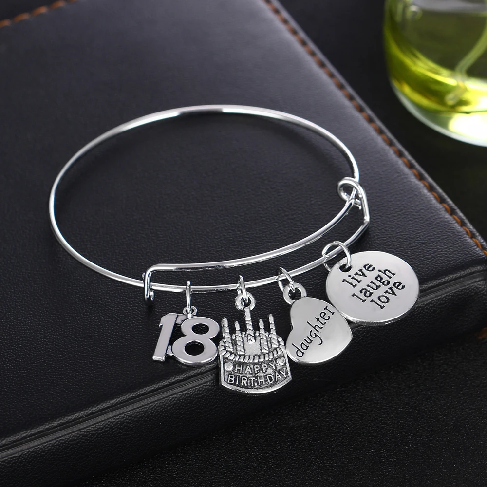 Изящные браслеты для торта на день рождения счастливые 18 браслет с сердцем дочки
