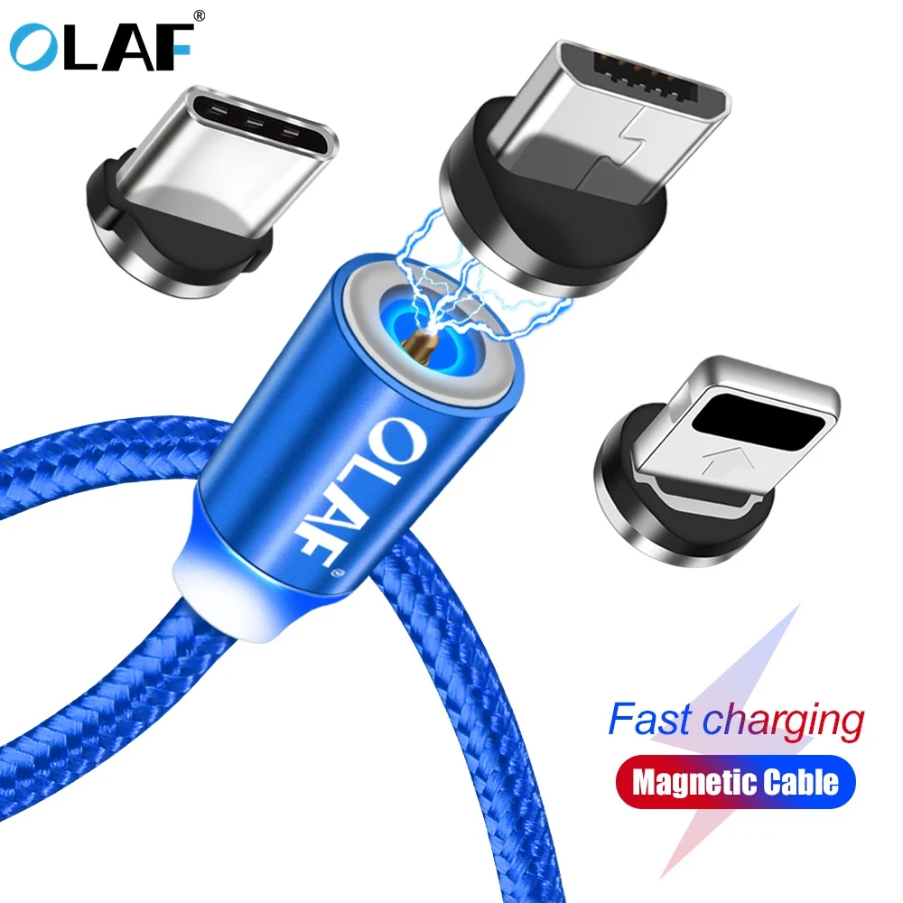 Olaf LED USB Магнитный кабель для Samsung Micro Быстрый usb зарядный Xiaomi Huawei LG мобильного