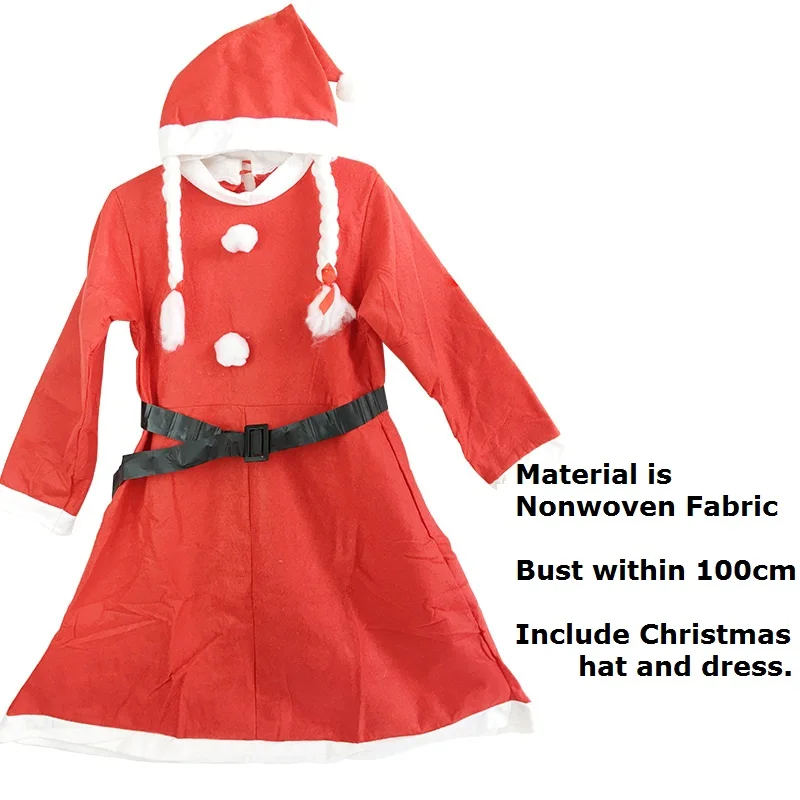 Anime Cosplay for Santa Claus Sets with Christmas Hat Dress Bag Vestidos Costume for Adult Merry Christmas in Carnaval Holiday