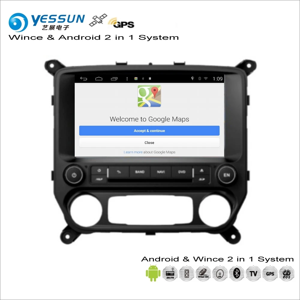YESSUN для Chevrolet Silverado для GMC Sierra автомобильное мультимедиа андроид радио CD dvd-плеер gps-навигатор Аудио Видео Стерео