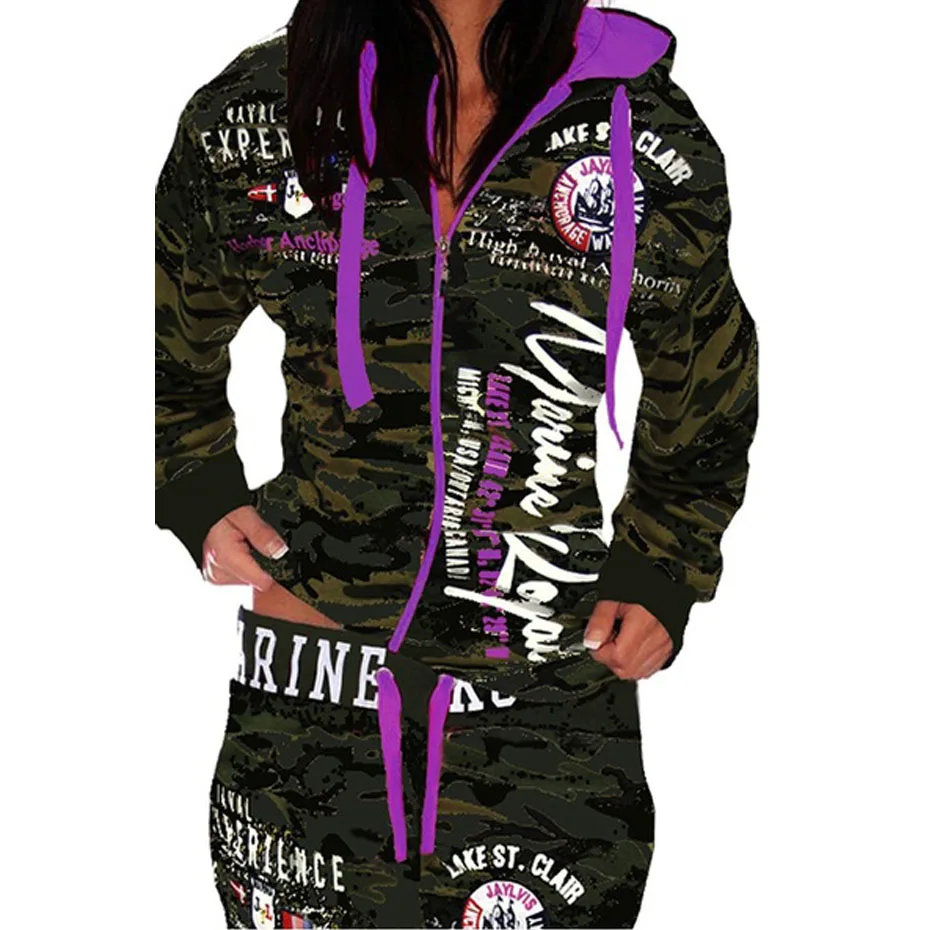 Женский спортивный костюм Zogaa комплект из 2 предметов толстовка с капюшоном и