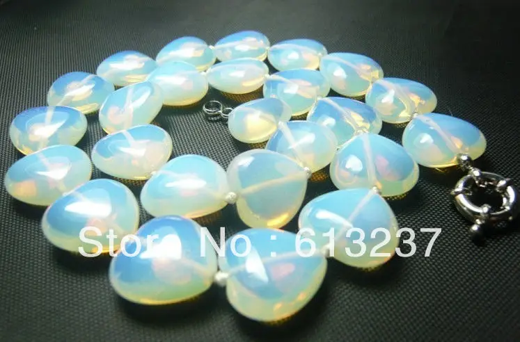 hot free Shipping new 2014 Fashion Style diy 10mm Sri Lanka Moonstone heart shape necklace 18 &quot MY5276 | Украшения и