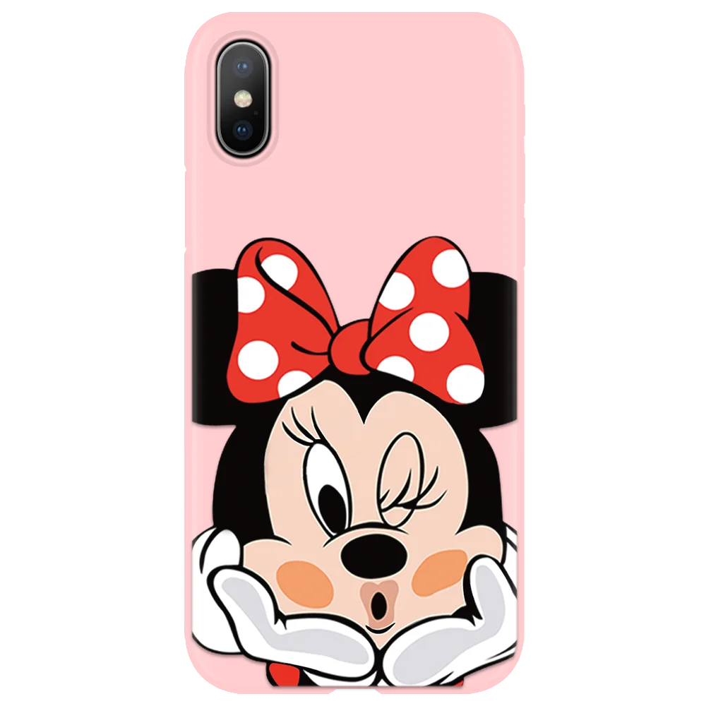 mini Pink Print Silicone Soft TPU Matte Phone Cases For iPhone XR X 8 6 6S Plus 11 Pro XS MAX 5 5S SE 9 Simple Color Case Color Cover - Цвет: mini