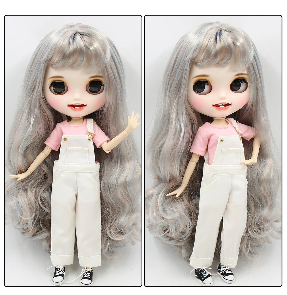 ICY factory шарнирная кукла blyth toy индивидуальные лица 30 см пользовательские куклы белая кожа сустава тела матовое лицо с зубами брови