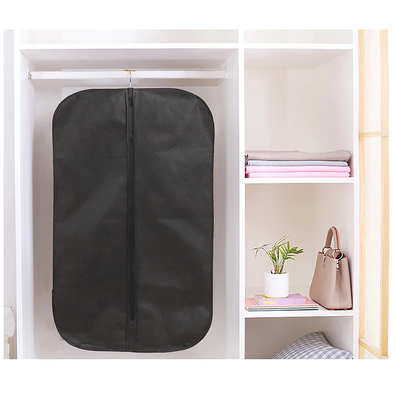 Пылезащитная вешалка для хранения черное пальто одежда костюм чехол сумки