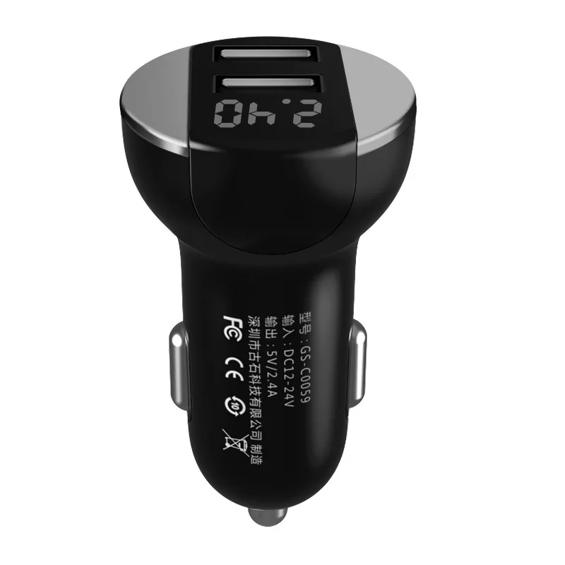 OTAO 2.4A двойной USB Смарт универсальное автомобильное зарядное устройство дисплей
