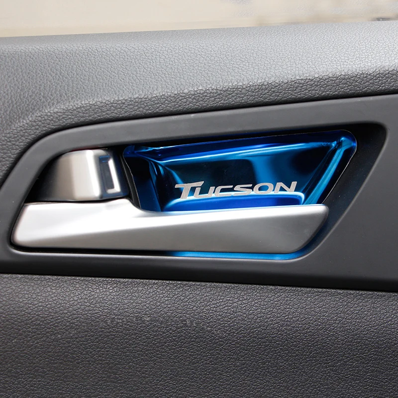 Накладка на внутреннюю дверь автомобиля из нержавеющей стали для hyundai Tucson аксессуары