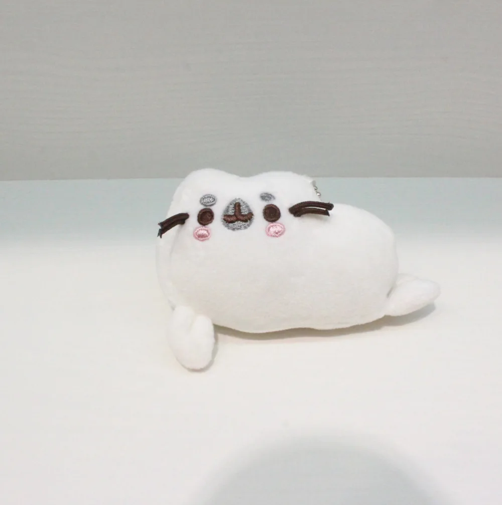 Seals Cat 8CM 14 видов стилей, единорог, Кит, леопард, тигр, панда, Лев, котики, Civet Cat, 8 см, мягкая подвеска для ключей, кукла, игрушка SYTJ - Цвет: Seals Cat 8CM