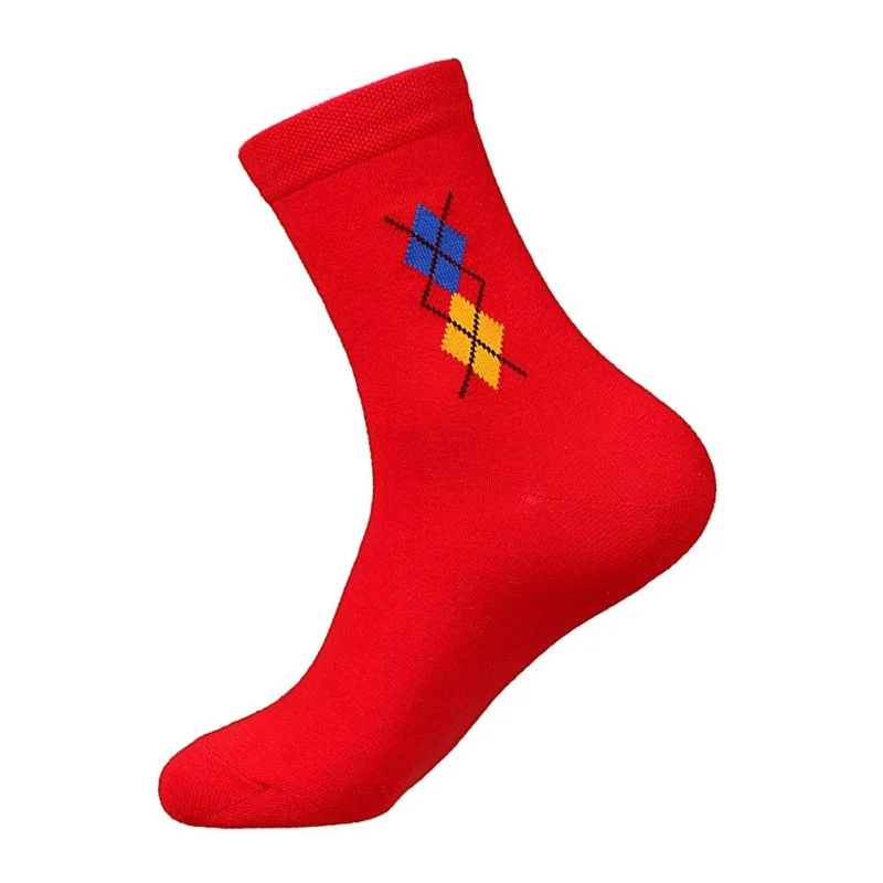 Новогодние мужские носки с вышивкой мягкие дышащие для боевых искусства