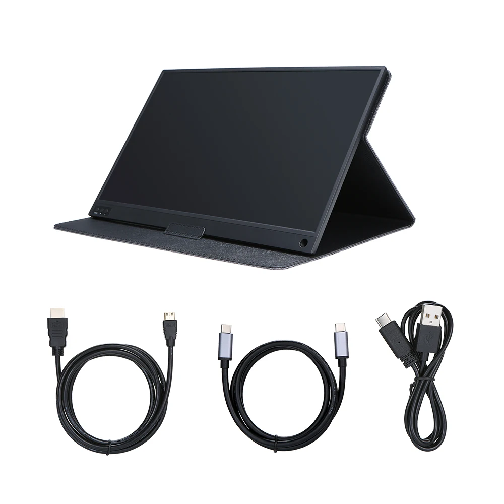 T-bao T15A монитор портативный 1920x1080 HD ips Pantalla de 15,6 pulgadas computadora монитор светодиодный с Funda de cuero para PS4/Xbox/