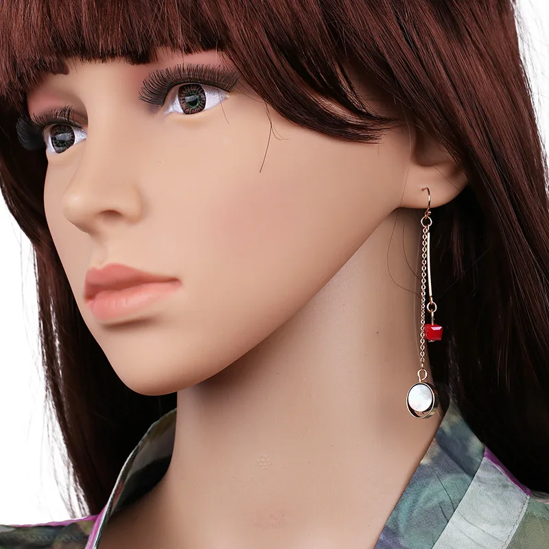 Юран милые Нитки строка Висячие Серьги Элегантный акрил длинные Длинные серьги