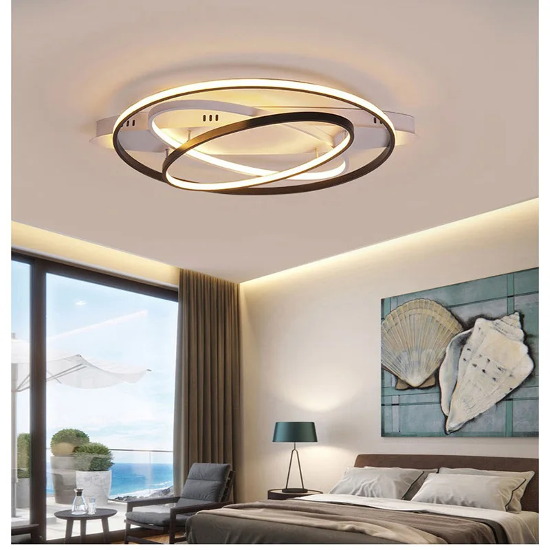 Новая популярная круглая современная светодиодная люстра с регулируемой