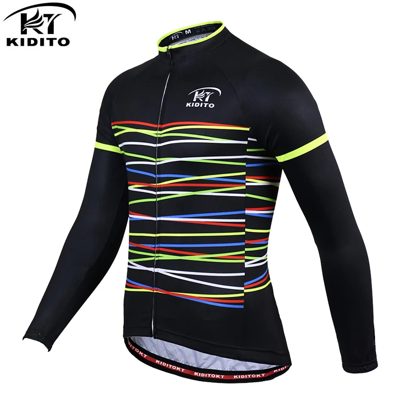 Cycling Jersey KIDITOKT длинный рукав майки для велоспорта быстросохнущие мотобайк, велосипед, велотренажер, Одежда Майо Ропа Ciclismo Спортивная одежда для велосипеда - Цвет: Cycling Jersey