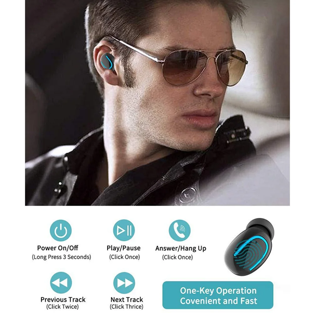 Bluetooth 5 0 наушники TWS беспроводные Blutooth Handsfree гарнитура спортивные игровая телефон
