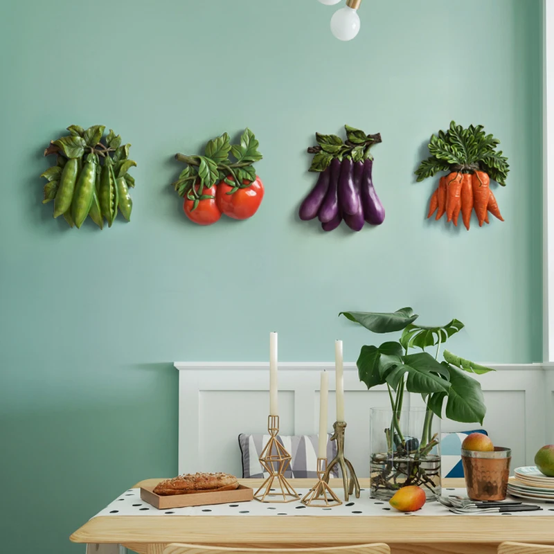 American garden fruit and vegetable shape wall decoration pendant creative living room kitchen restaurant stereo | Дом и сад
