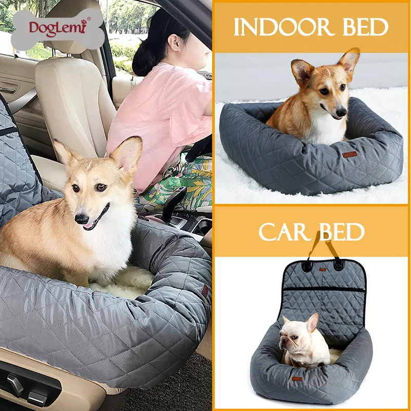 DogLemi Funtional Pet Booster кровать роскошный чехол на сиденье автомобиля для питомца и