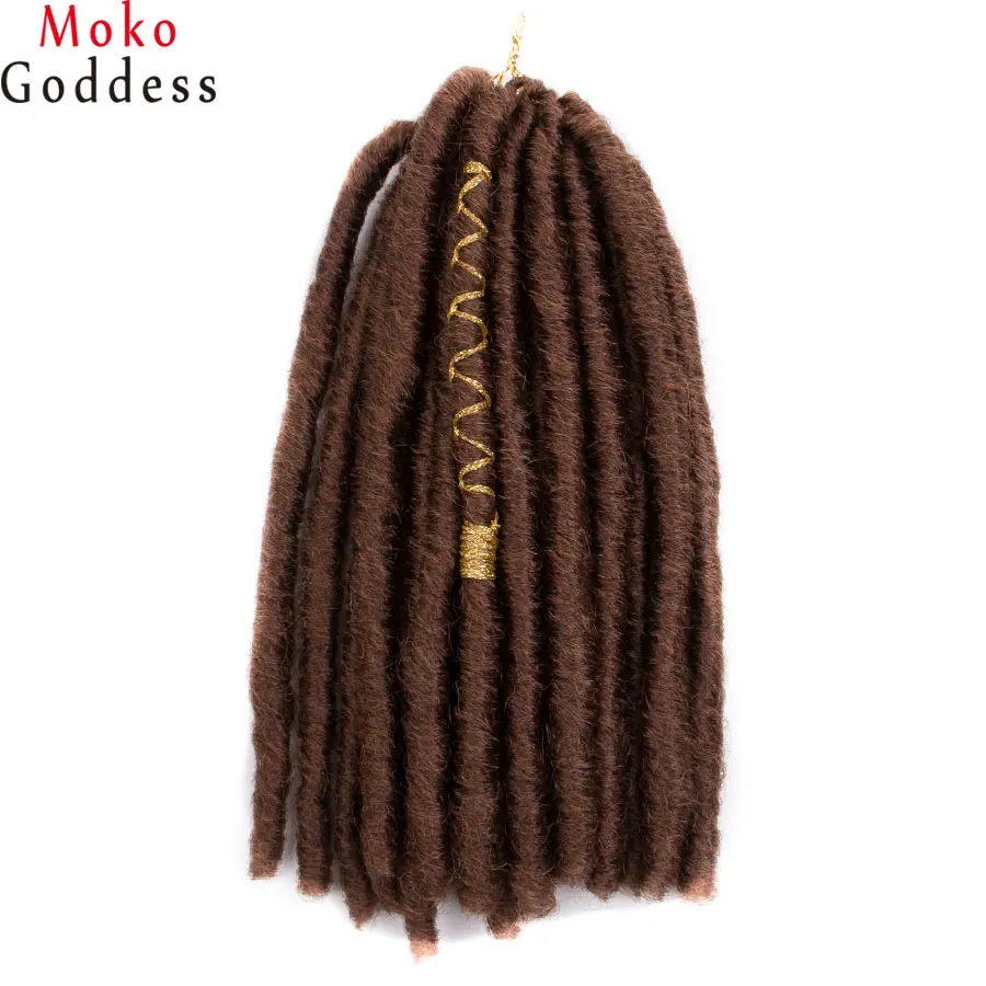 MoKoGoddess искусственные локоны в стиле Crochet наращивание волос Цвета 14 дюймов 20 стойки/уп синтетические косички, волосы для косы