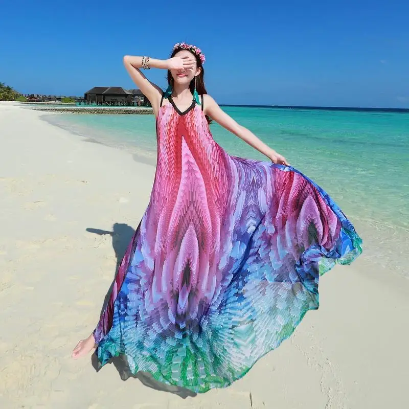 Модное женское платье, винтажное, Vestidos Desigual, женское макси платье, сексуальное, с открытой спиной, с принтом павлина, длинное платье, бохо, Пляжное Платье