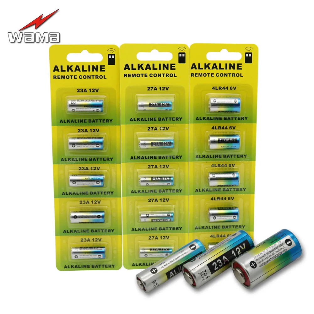 Wama (23A + 27A + 4LR44) 6 в 12 в 1 упаковка щелочных первичных сухих батарей автомобильный пульт дистанционного управления электронная батарея оптовая цена