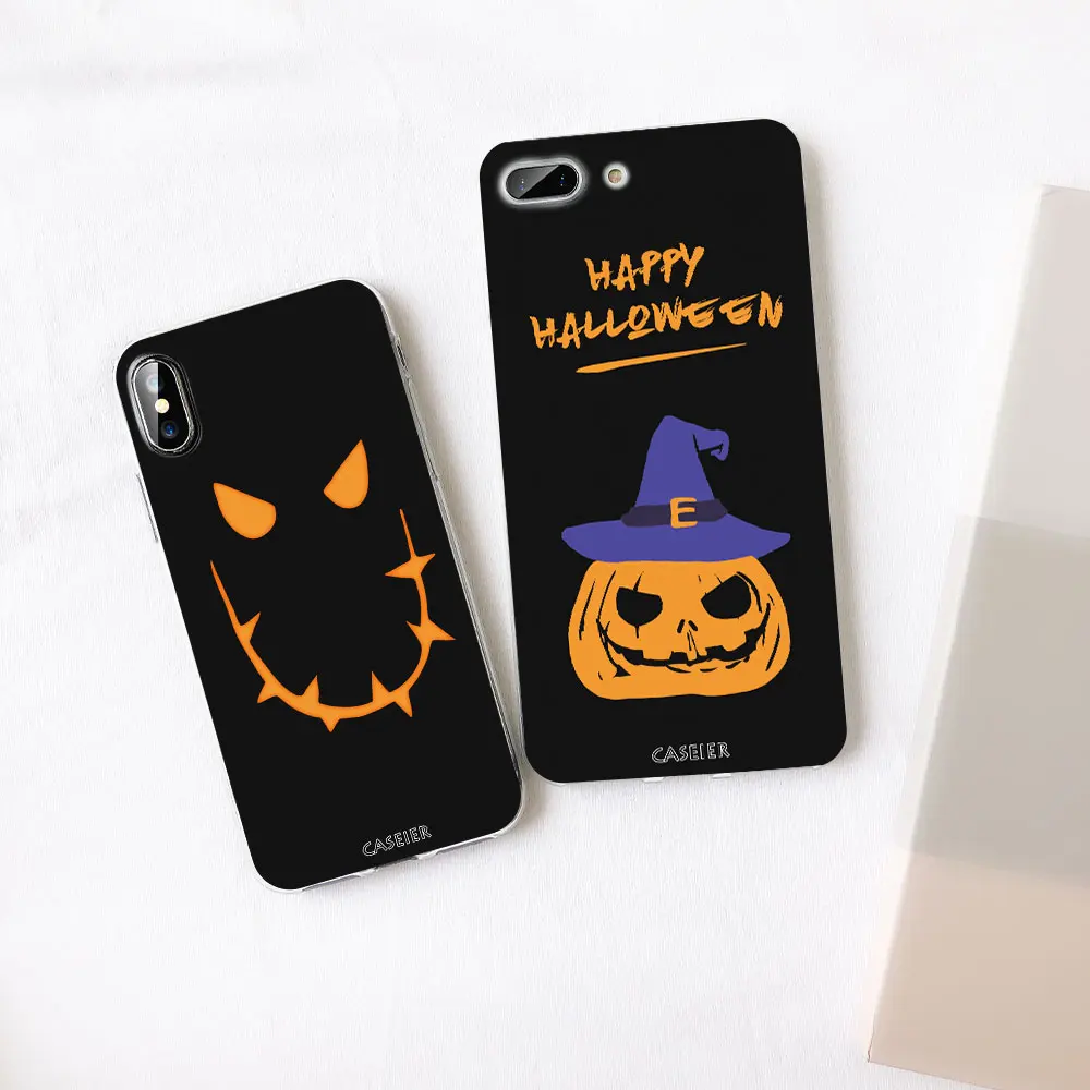 Чехол CASEIER Hollaween для iPhone 6 6s 7 8 Plus роскошный мягкий черный чехол XR X XS Max чехлы из ТПУ