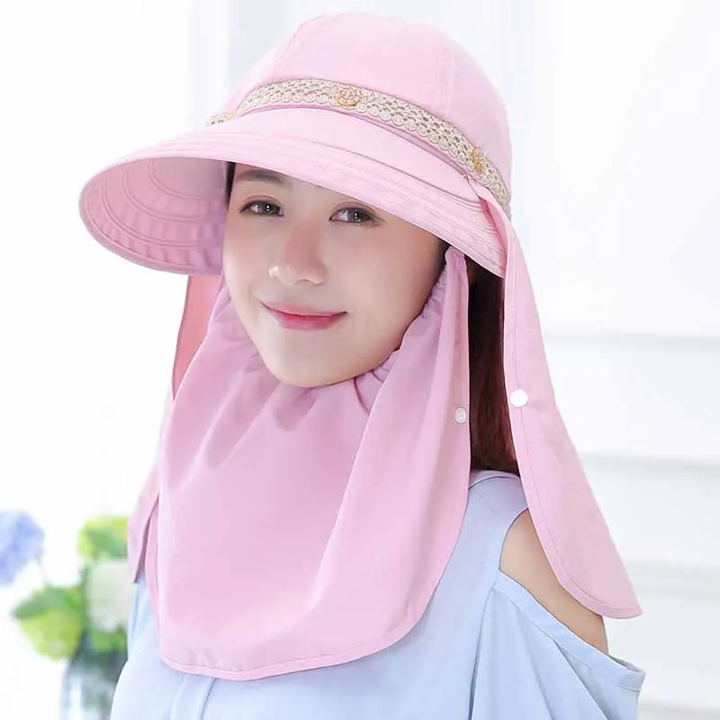 PLOERMIN Sun Женская Летняя шляпка Sunbonnet Sun Anti-uv летняя шляпа складная шляпы для рыбалки Женская наружная полная защита Кепка