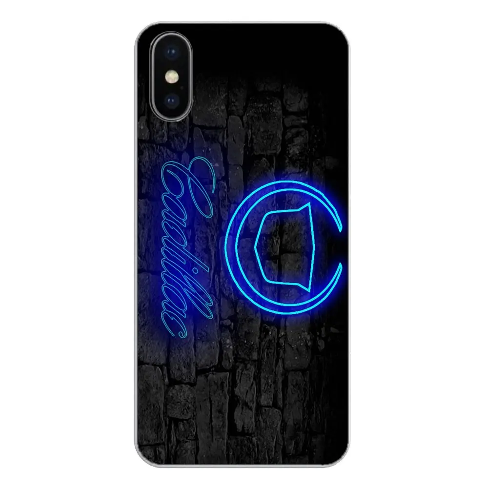 Transparent TPU Covers For iPod Touch iPhone 4 4S 5 5S 5C SE 6 6S 7 8 X XR XS Plus MAX Cadillac Logo Emblem Car Pattern |