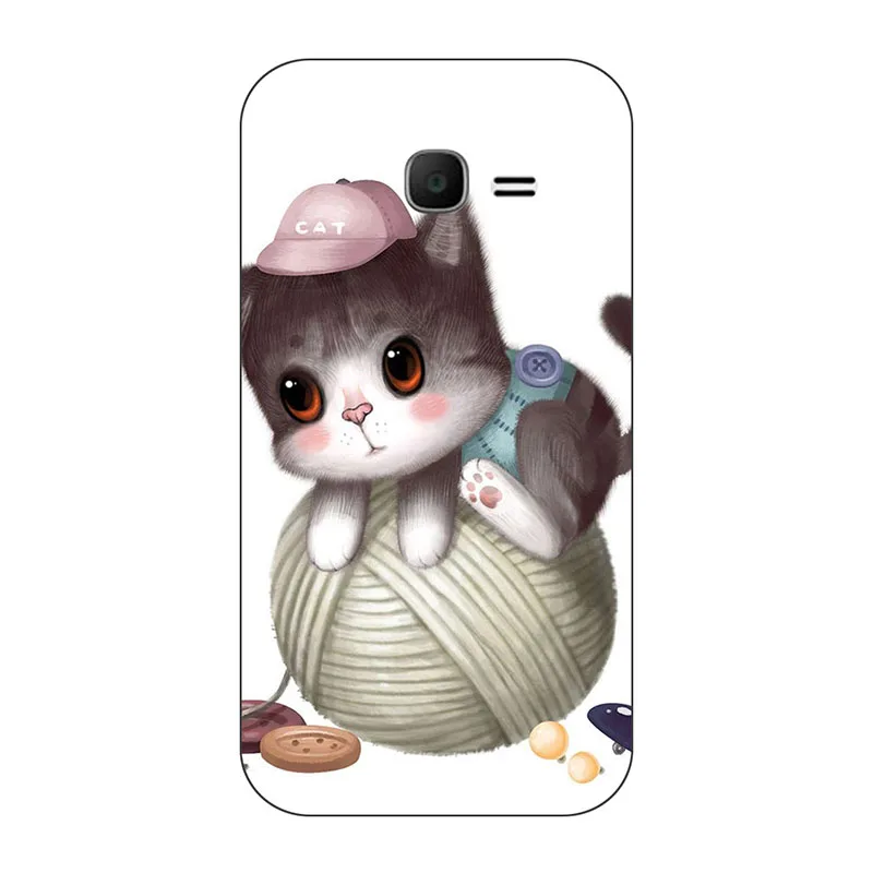 Модный мультяшный чехол для Samsung Galaxy Star Plus/Pro телефона с изображением кота и