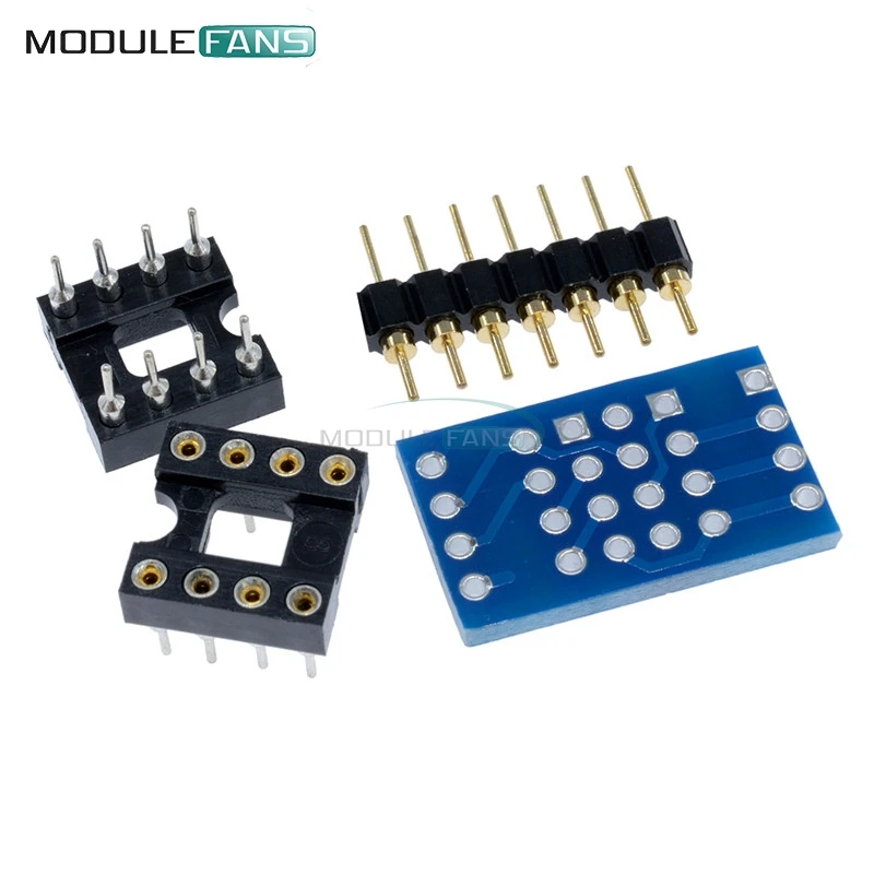 Двойной DIP8 К Mono Opamp PCB + Pin Socket для NE5532 OPA2132 OPA627 TL072 P07 | Электронные компоненты и