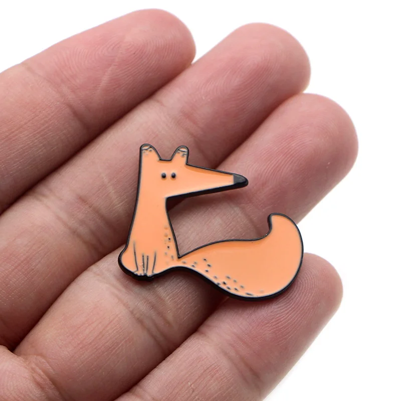 P3674 Dongmanli Le Petit Prince and Fox милые металлические эмалированные булавки и броши для нагрудных штифтов рюкзак сумки значок крутые подарки