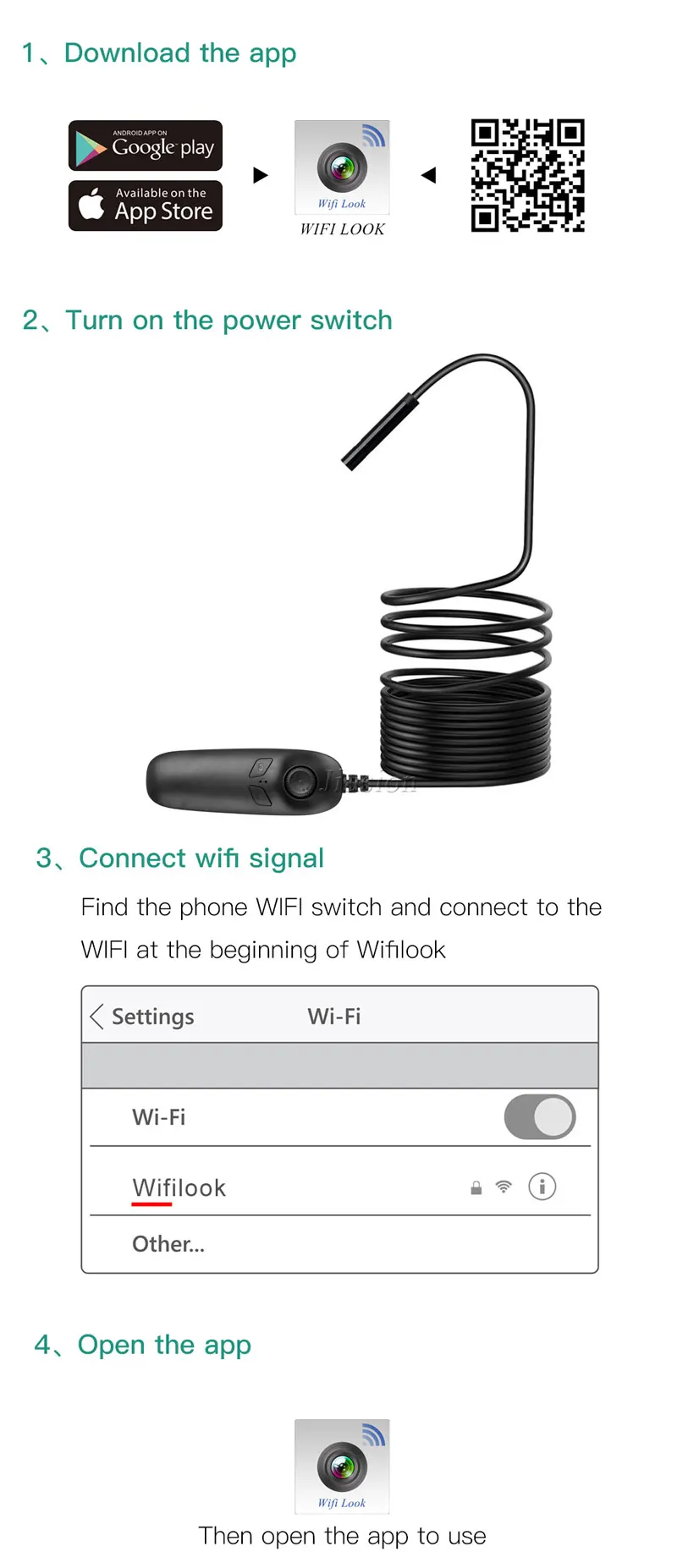 Wifi USB эндоскоп мини камера Инспекционная камера гибкий микроскоп Отоскоп Видео рекордер для iPhone iPad Android samsung Xiaomi