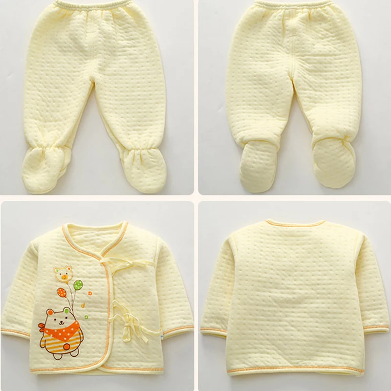 7pcs/set Newborn clothes Cotton baby girl Set Warm Tops hat Pants infant boy gift set tracksuits underwear outfit | Детская одежда и