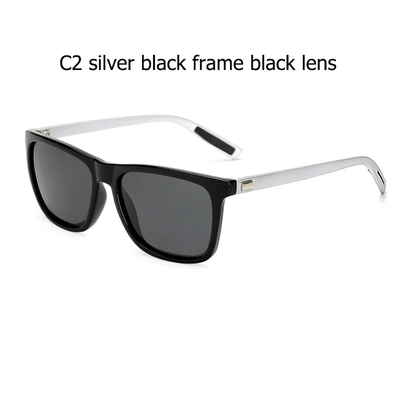 Солнцезащитные очки унисекс алюминиевые поляризационные зеркальные квадратной