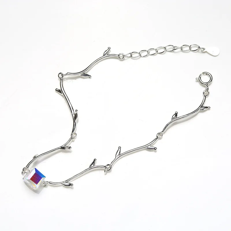 Женский блестящий браслет из серебра 925 пробы в богемном стиле|Гибкие и жесткие