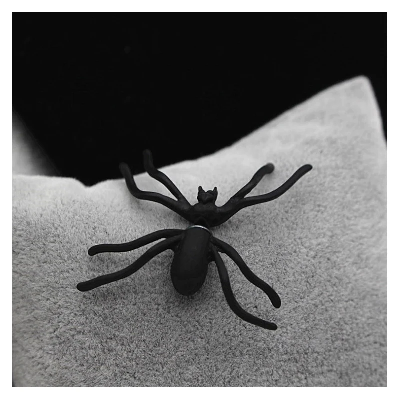 1 шт. реквизит для Хэллоуина 3D жуткий черный паук серьги гвоздики украшение