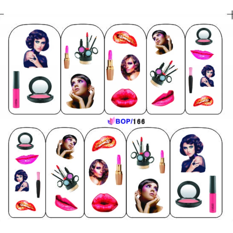 4 упаковки/партия девушка тени для век Карандаш губ Макияж ногтей татуировки