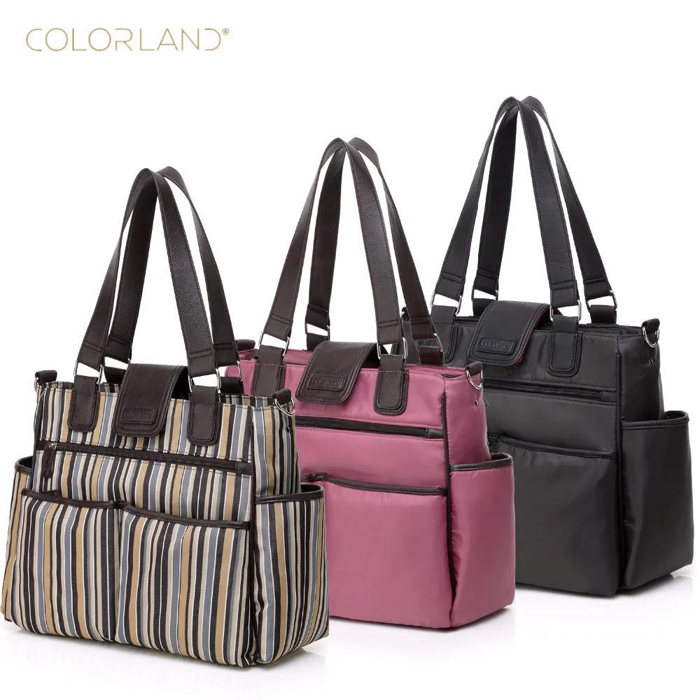 Сумки для подгузников COLORLAND нейлоновая Большая вместительная Водонепроницаемая