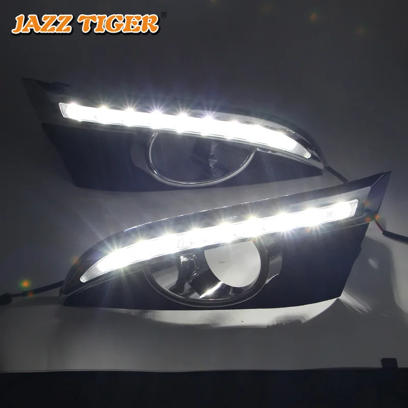 JAZZ TIGER, желтый сигнал поворота, функция автомобиля, DRL лампа, 12 В, светодиодный светильник дневного света, Дневной светильник для Chevrolet Captiva 2011 2012 2013