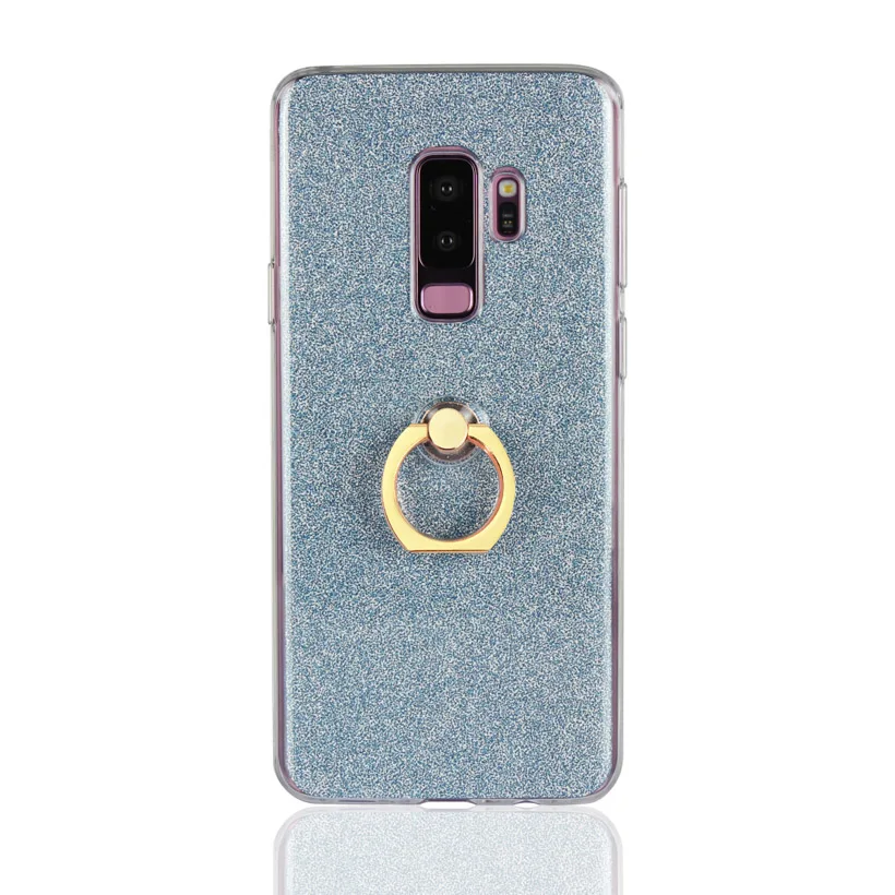 Чехлы для Gliiter для huawei Y9 Y7 Pro Y6 Prime Y5 Y3 ii Bling кольцо браслет Чехлы бампер - Цвет: blue