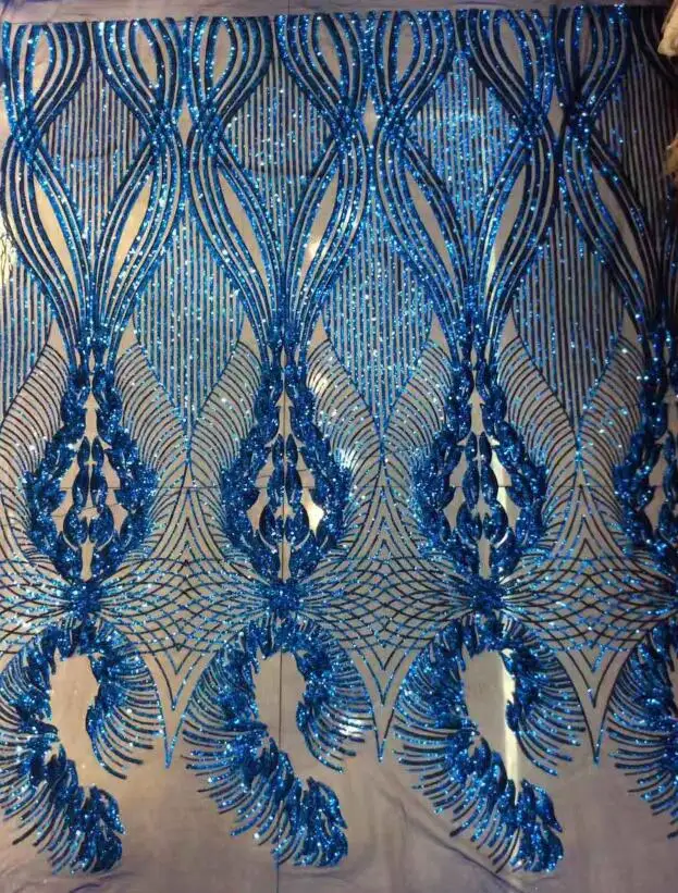 

New design Nigerian french tulle lace fabric ZH-122523 Super quality embroidered tulle lace fabric with sequins