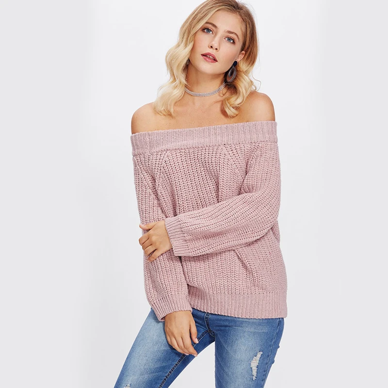 Прямая поставка Мода Осень-зима белый цвет конопли воротник со сборками пуловер