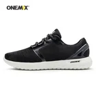 Кроссовки Onemix сетчатые для мужчин и женщин, классические дышащие Сникерсы для бега и ходьбы, черные