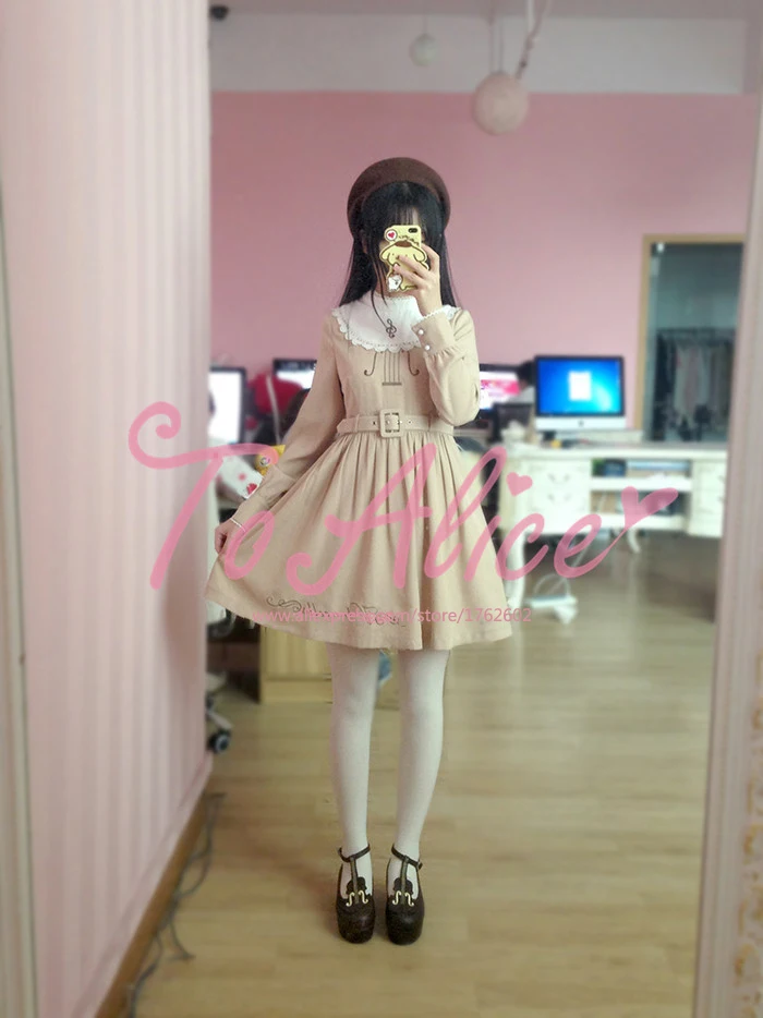 2016 г. Весна Милая Одежда для девочек в винтажном стиле скрипки с вышивкой и