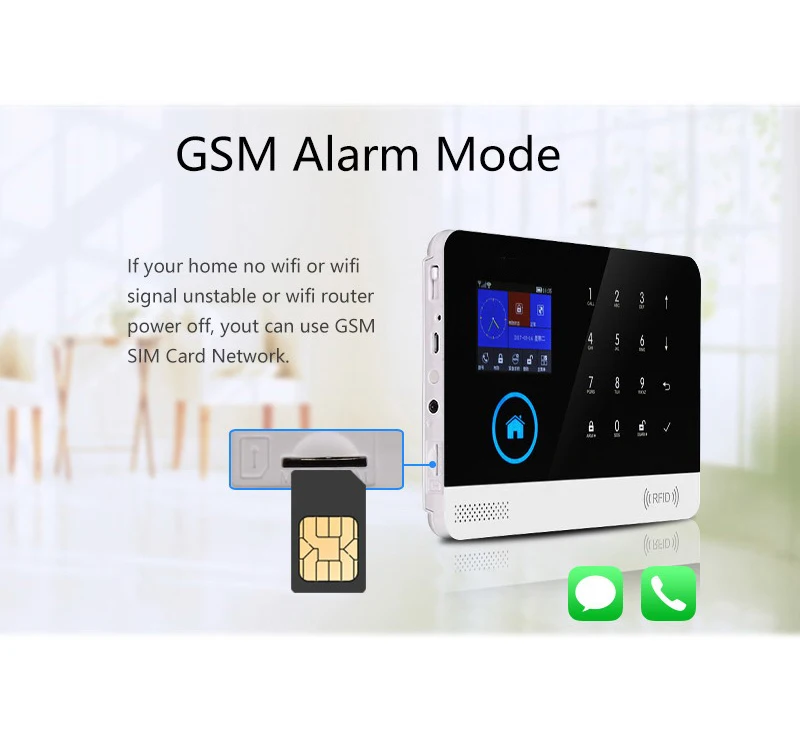 SmartYIBA домашняя система охранной сигнализации беспроводная Wi Fi управление через