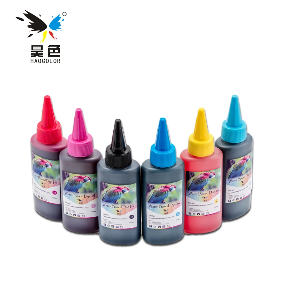 

HaoColor 600ml water based quickly dry formula refilled ink T6731-T6736 For Epson L800 office inkjet printer