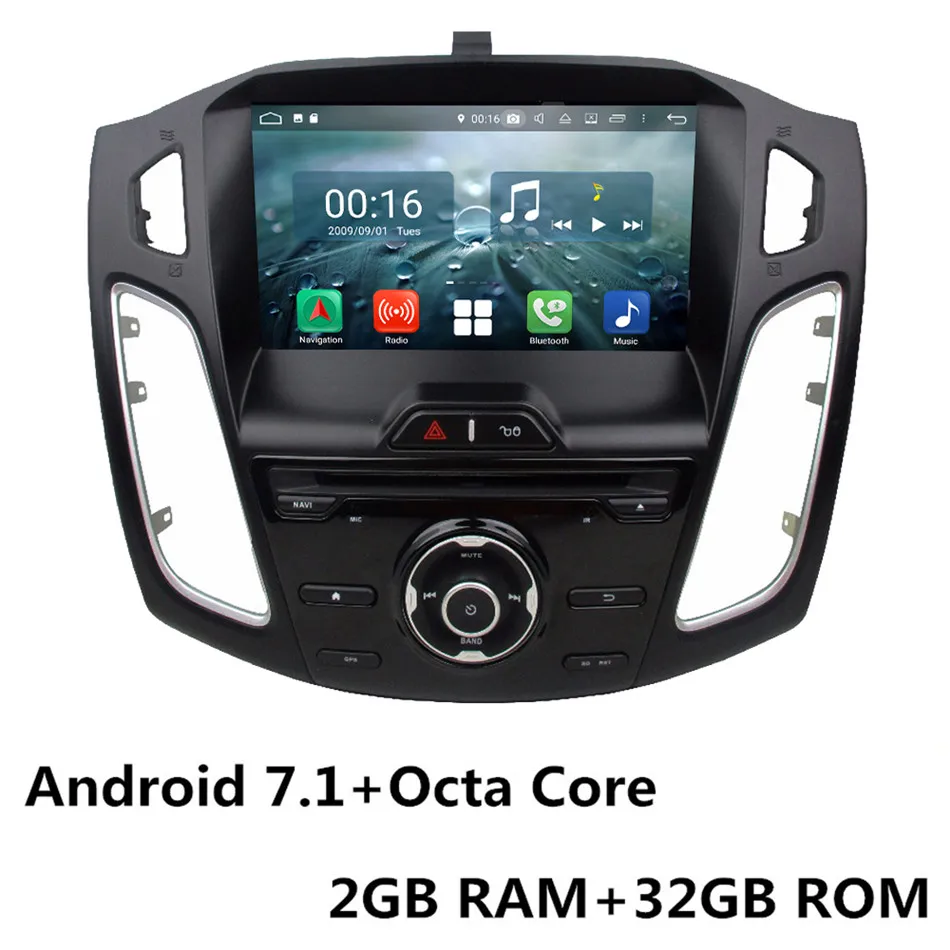 Android 7.1 x 8Core " ips Восьмиядерный 4G Android 8,1 4 Гб ОЗУ 64 Гб ПЗУ RDS BT автомобильный DVD мультимедийный плеер авторадио головное устройство для Ford Focus 3 2012 - Цвет: Android 7.1 x 8Core