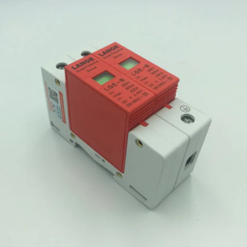 1PCS 385V 2P 40~80KA Din Rail Surge Protection Lightning Arrester Din-rail mount | Обустройство дома