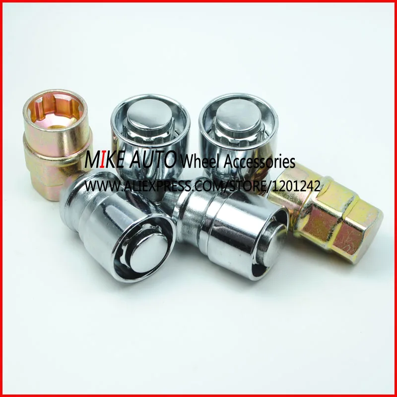 4 гайки + 2 ключа M12x1.25 дуплексные длинные замки на колеса с защитой от кражи гайка