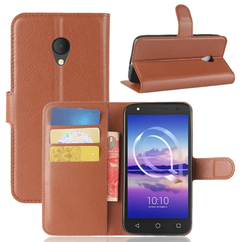 Чехол для Alcatel U5 HD 5 0 дюйма кошелек обложка на заднюю панель из искусственной кожи