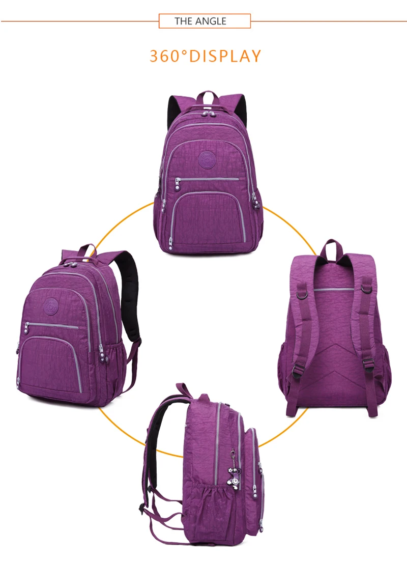 TEGAOTE, классический рюкзак для девочек-подростков, Mochila Feminina, женские школьные рюкзаки, нейлоновый водонепроницаемый повседневный рюкзак для ноутбука, женский рюкзак