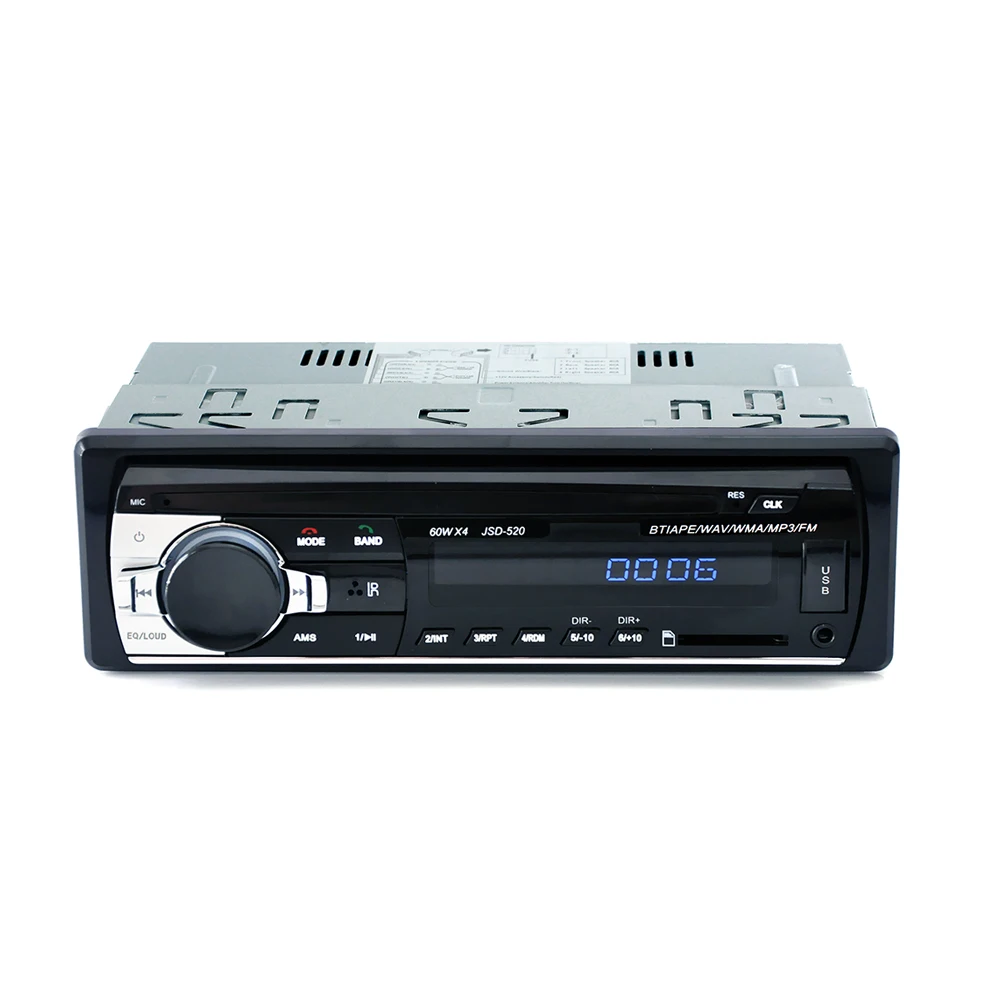 Короткие 520 12V 1Din Автомобильный MP3-плеер автомобильный музыкальный плеер TF карта USB флэш-диск/AUX in FM передатчик с пультом дистанционного управления Управление